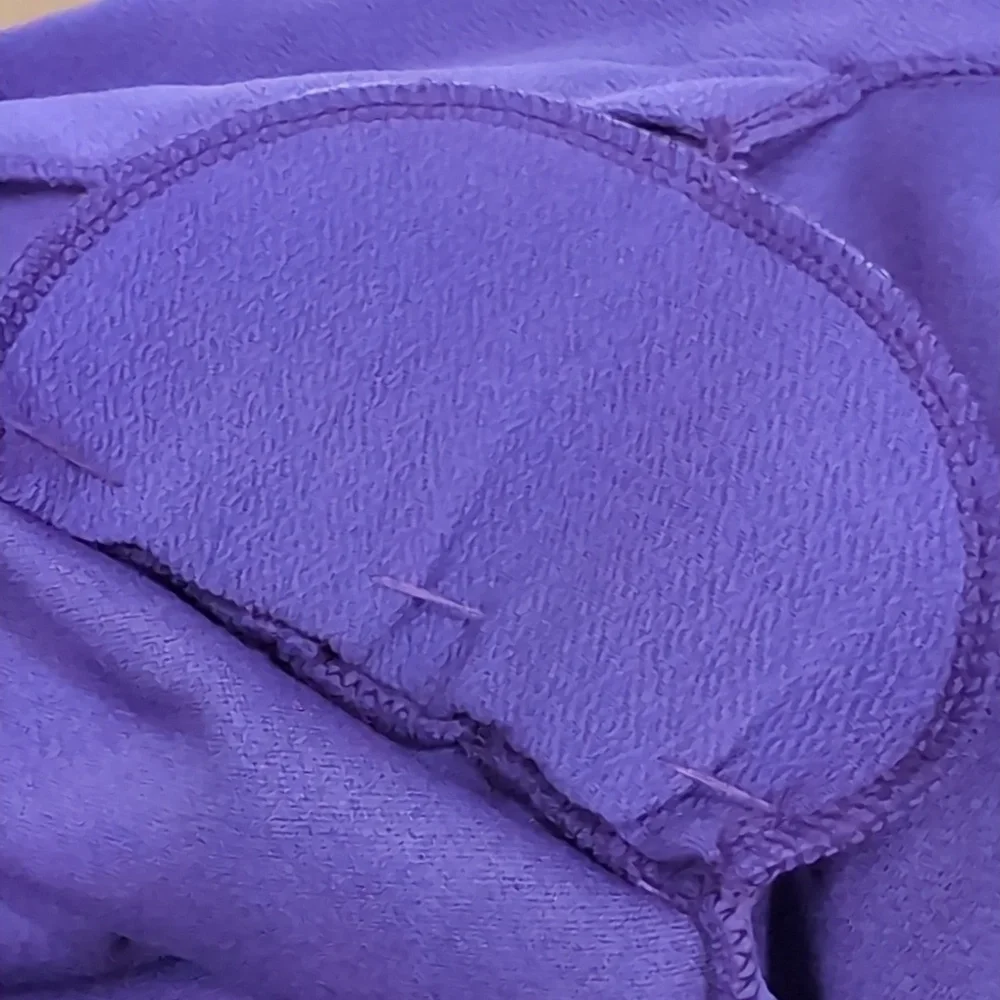 SHEIN Purple 3/4 Ruched Sleeve Open Front Blazer With Shoulder Pads Size Small
